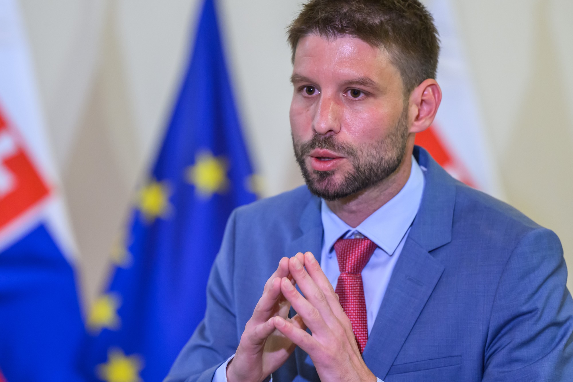 Predseda Progresívneho Slovenska (PS) Michal Šimečka.