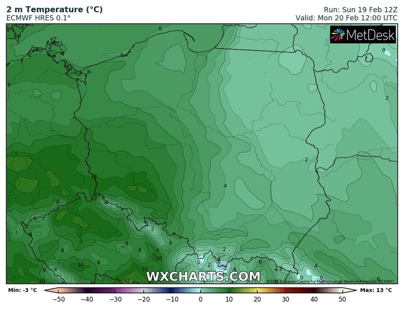 Temperatura od zachodu będzie szybko rosła