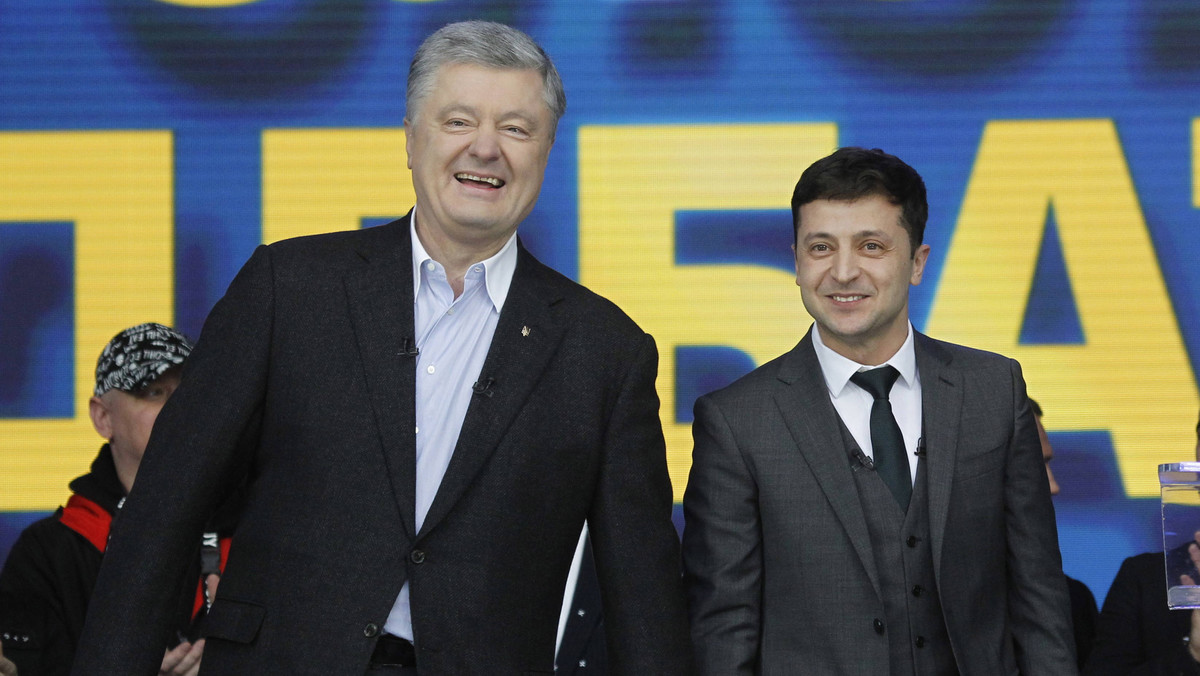 Wybory na Ukrainie. Debata Zełenski - Poroszenko na Stadionie Olimpijskim w Kijowie
