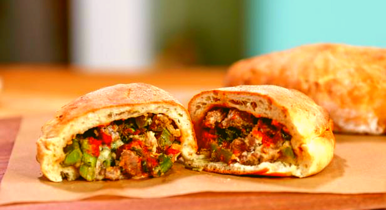 Make simple sausage, broccoli pizza pockets for brunch without kitchen mess