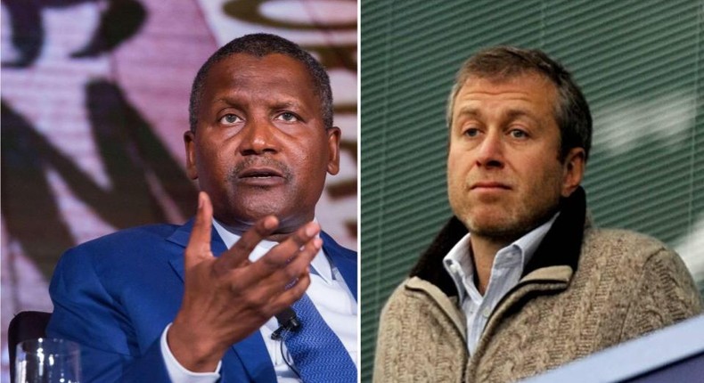 Aliko Dangote and Roman Abramovich