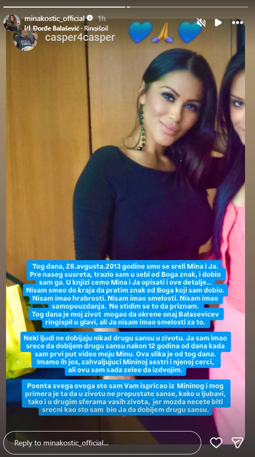 Kasper sreo Minu pre 13 godina