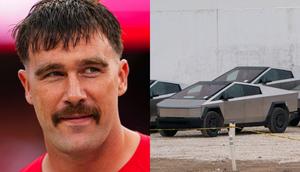 Those things are sweet, Kansas City Chiefs tight end Travis Kelce said of Tesla's Cybertruck on his podcast, New Heights.Cooper Neill via Getty Images; Suzanne Cordeiro/AFP via Getty Images