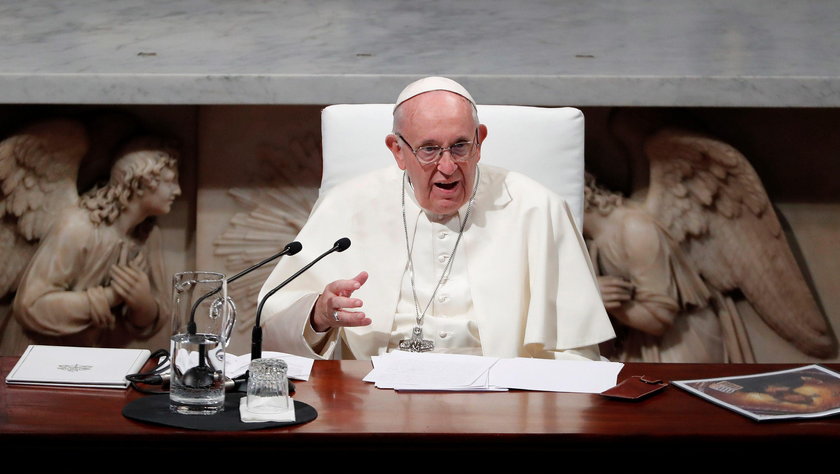 Pope Francis attends the Festival of Families at Croke Park during his visit to Dublin