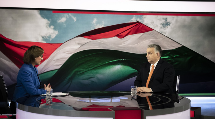 Orbán Viktor interjúban beszél az orosz-ukrán helyzetről /Fotó: MTI/Miniszterelnöki Sajtóiroda/Benko Vivien Cher