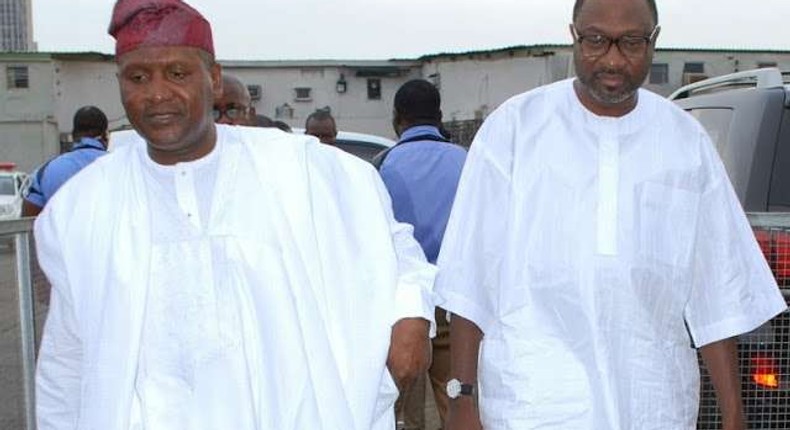 Africa's richest man, Aliko Dangote and Femi Otedola 