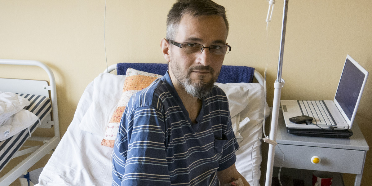 Sebastian Krybus (44 l.), pacjent