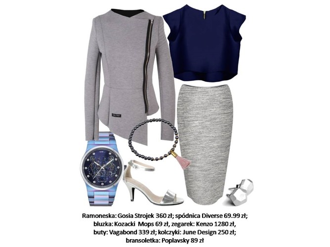 Najmodniejszy duet kolorów: STYLIZACJE z granatem i szarością