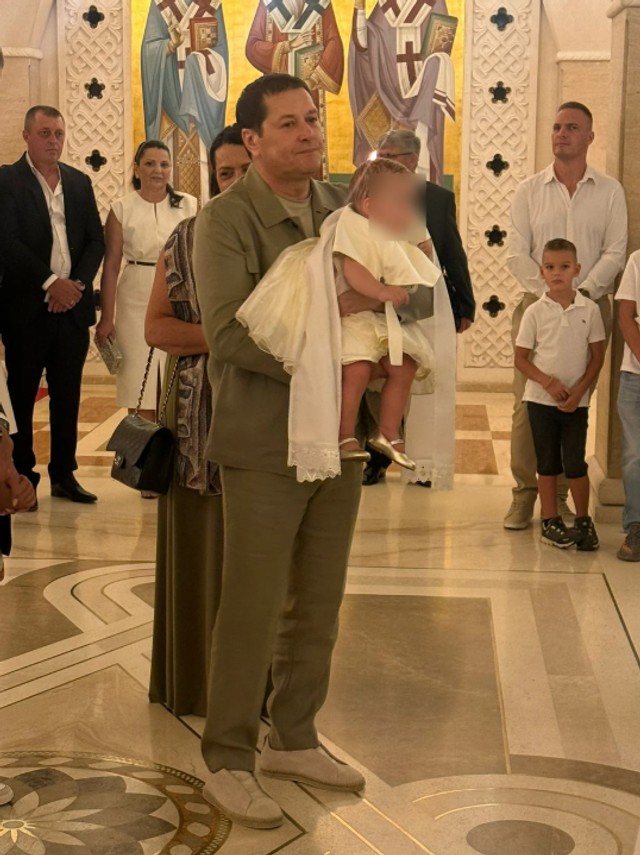 Aleksandra Prijović i Filip Živojinović, krštenje ćerke