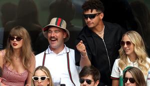 Taylor Swift, Travis Kelce, Patrick Mahomes, and Brittany Mahomes attended the men's singles final of the US Open.Jamie Squire/Staff/Getty Images