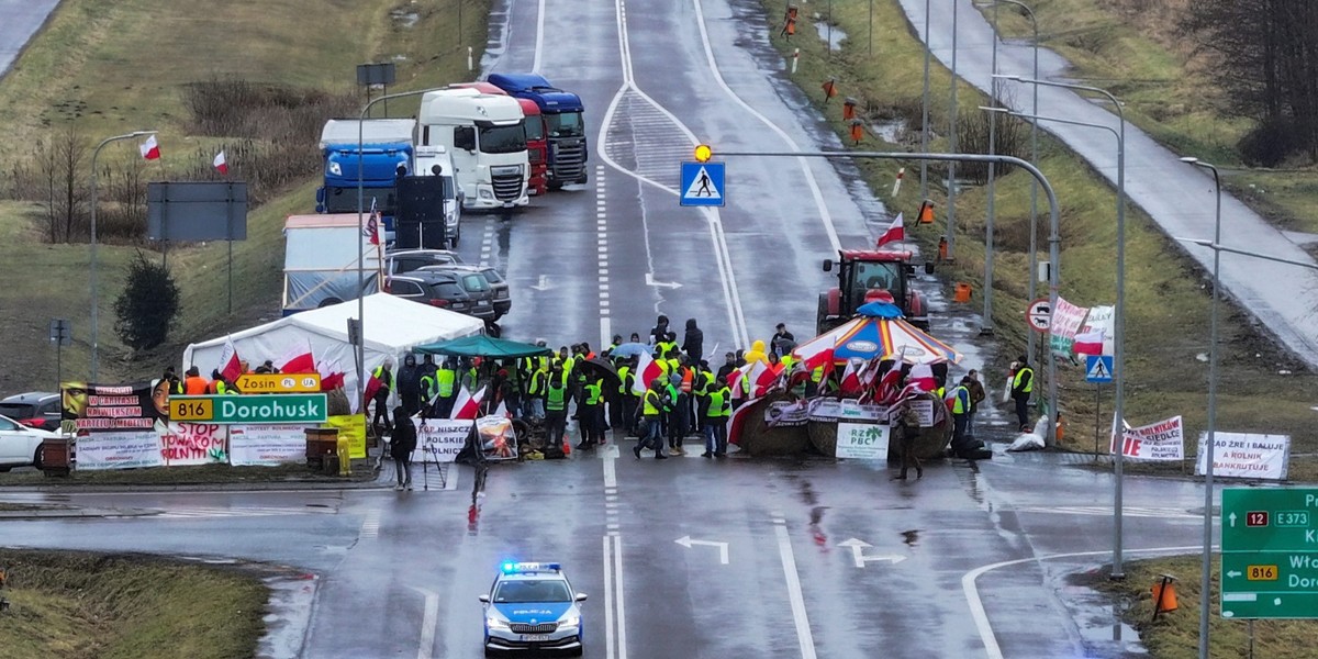 Incydent podczas protestu w Dorohusku. 