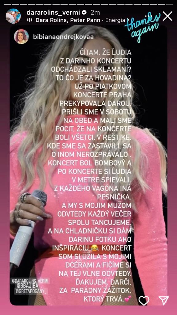 Bibana za zastala Dary.