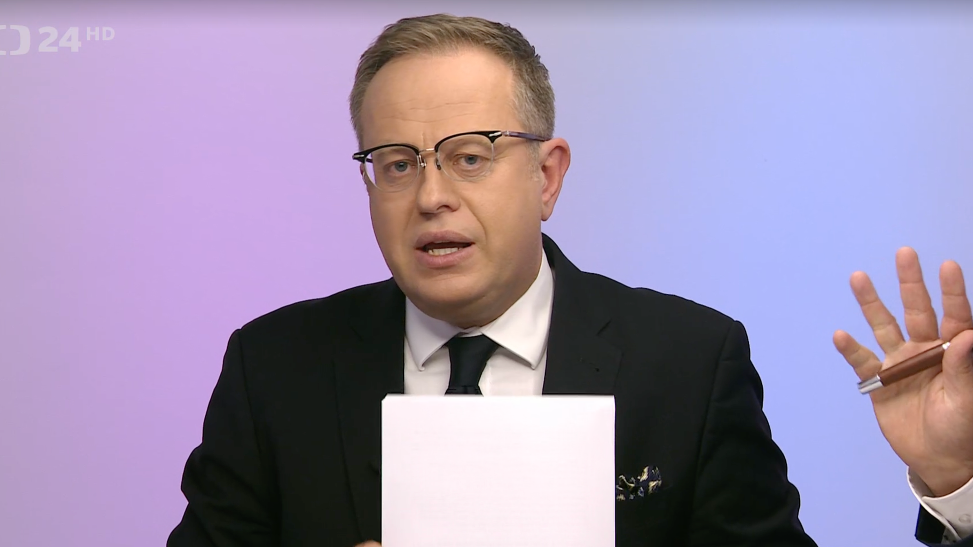Český moderátor Václav Moravec.