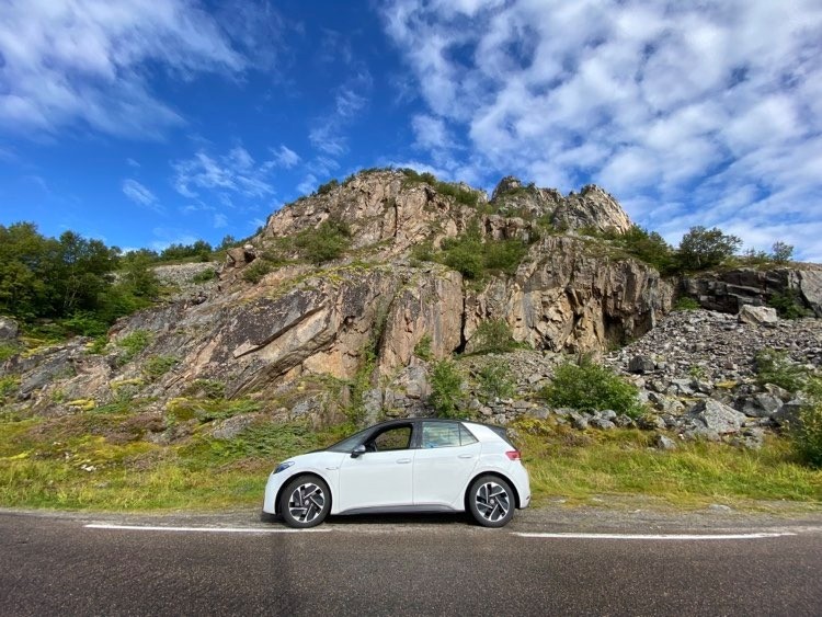 Volkswagenem ID.3 na Nordkapp