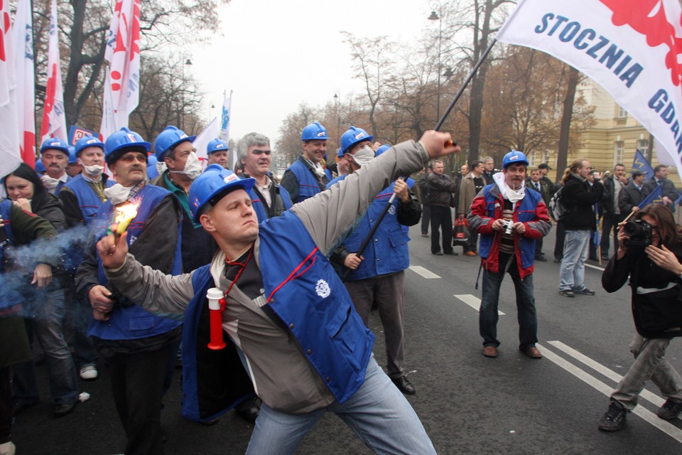 WARSZAWA ZWIĄZKI PROTEST EMERYTURY