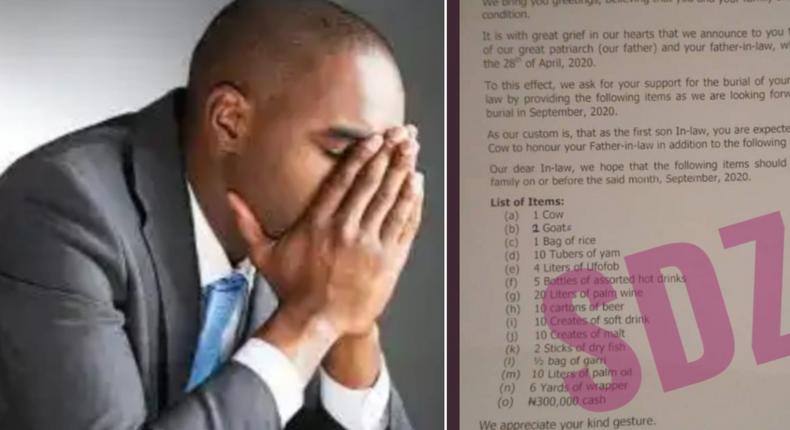 Family gives man outrageous list for his father-in-law’s funeral