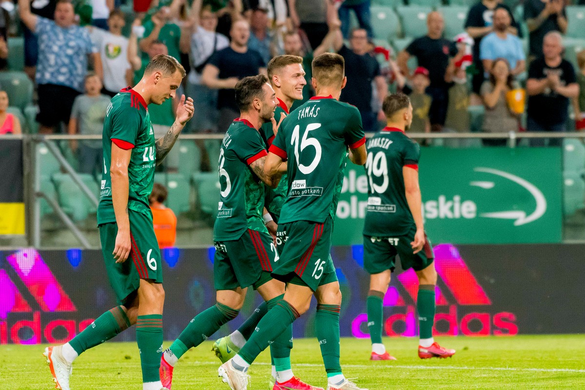 Piłkarze Śląska Wrocław podczas meczu z Paide Linnameeskond