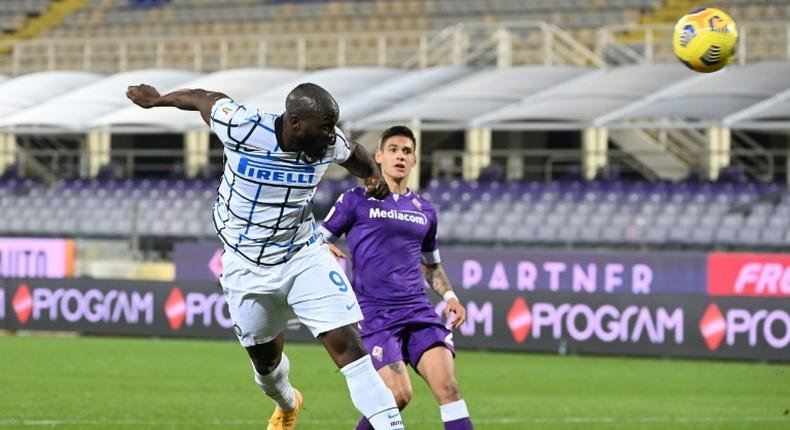 Inter Milan forward Romelu Lukaku headed in the winner after 119 minutes against Fiorentina.