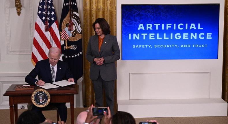 President Joe Biden's 2023 executive order on Safe, Secure, and Trustworthy Development and Use of Artificial Intelligence has been his biggest contribution to regulating AI so far while in office.BRENDAN SMIALOWSKI/AFP via Getty Images