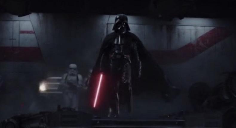 Darth Vader at the end of Rogue One.