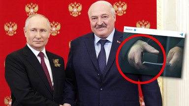 Zwrócili uwagę na grymas i dłoń Łukaszenki. "Putin siłą zaciągnął chorego do Moskwy"