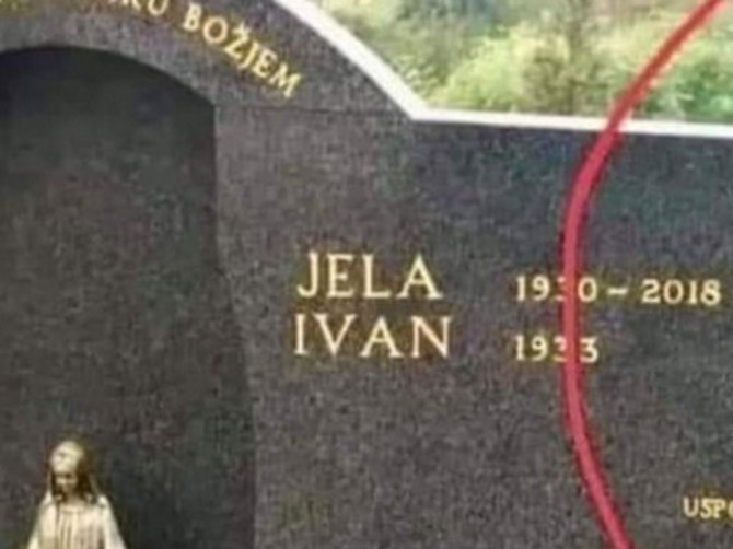 Ono što je jedan Hrvat ženi stavio na spomenik je toliko bizarno, da je ceo Balkan šokiran
