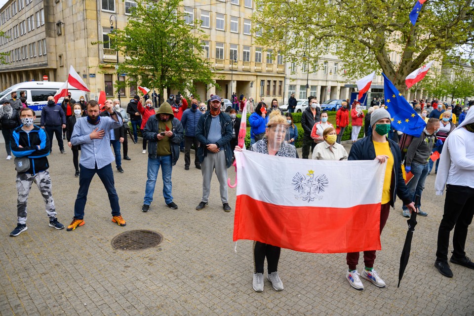 Protest antyrządowy w Poznaniu