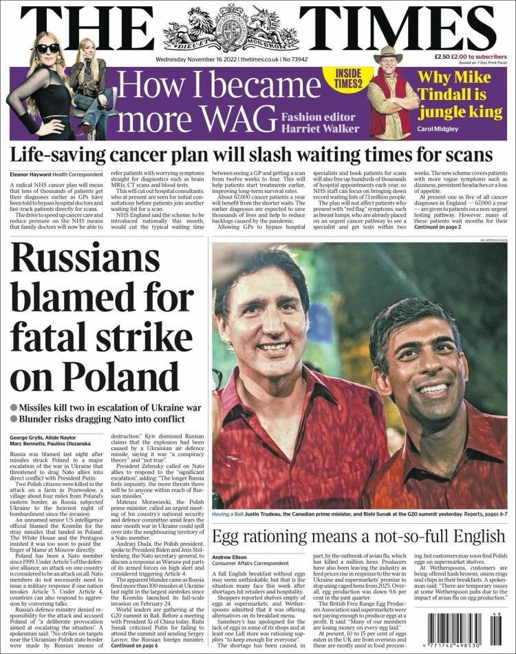 "Rosjanie obwiniani o śmiertelne uderzenie w Polskę" - "The Times"