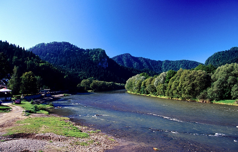 Szczawnica, deptak nad Dunajcem