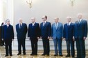 Spotkanie przywódców państw Układu Warszawskiego z okazji 30-lecia Układu. Warszawa 26 kwietnia 1985 r. Od lewej: Nicolae Ceausescu (Rumunia), Janos Kadar (Węgry), Michaił Gorbaczow (ZSRR), Wojciech Jaruzelski (Polska), Todor Ziwkow (Bułgaria), Erich Honecker (NRD), Gustaw Husak (Czechosłowacja).