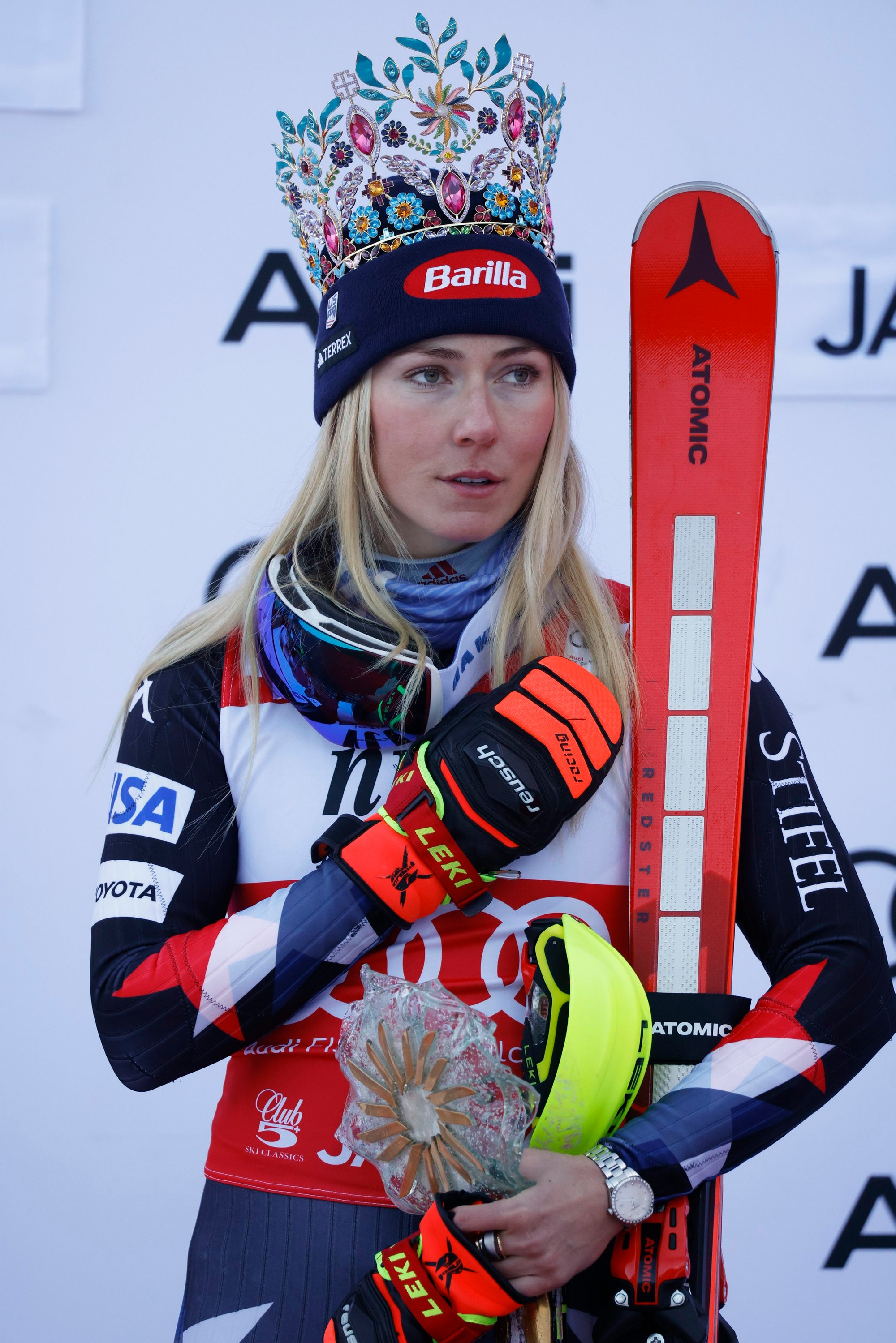 Americká lyžiarka Mikaela Shiffrinová v Jasnej.