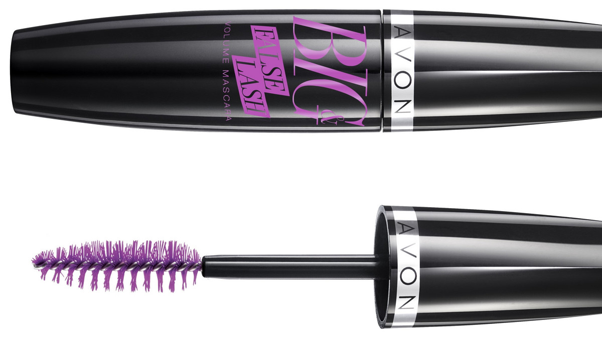 AVON Big &amp; False Lash - nowatorska mascara, która musi się znaleźć w kosmetyczce kobiet podążających za modnym make-upem. Tej jesieni makijażyści promują zdecydowane stylizacje, w mocnych, nasyconych kolorach, tak jak na pokazach Miu Miu, Giambattisty Valli czy Niny Ricci. Najgorętszym motywem sezonu jest wyrazisty look z podkreślonymi oczami.  AVON Big &amp; False Lash, zapewnia efekt sztucznych rzęs jak z salonu. Ambasadorką mascary jest supermodelka Irina Shayk.