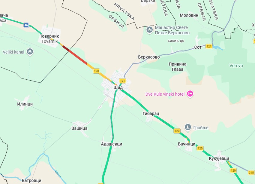 Gužve na autoputu kod Šida