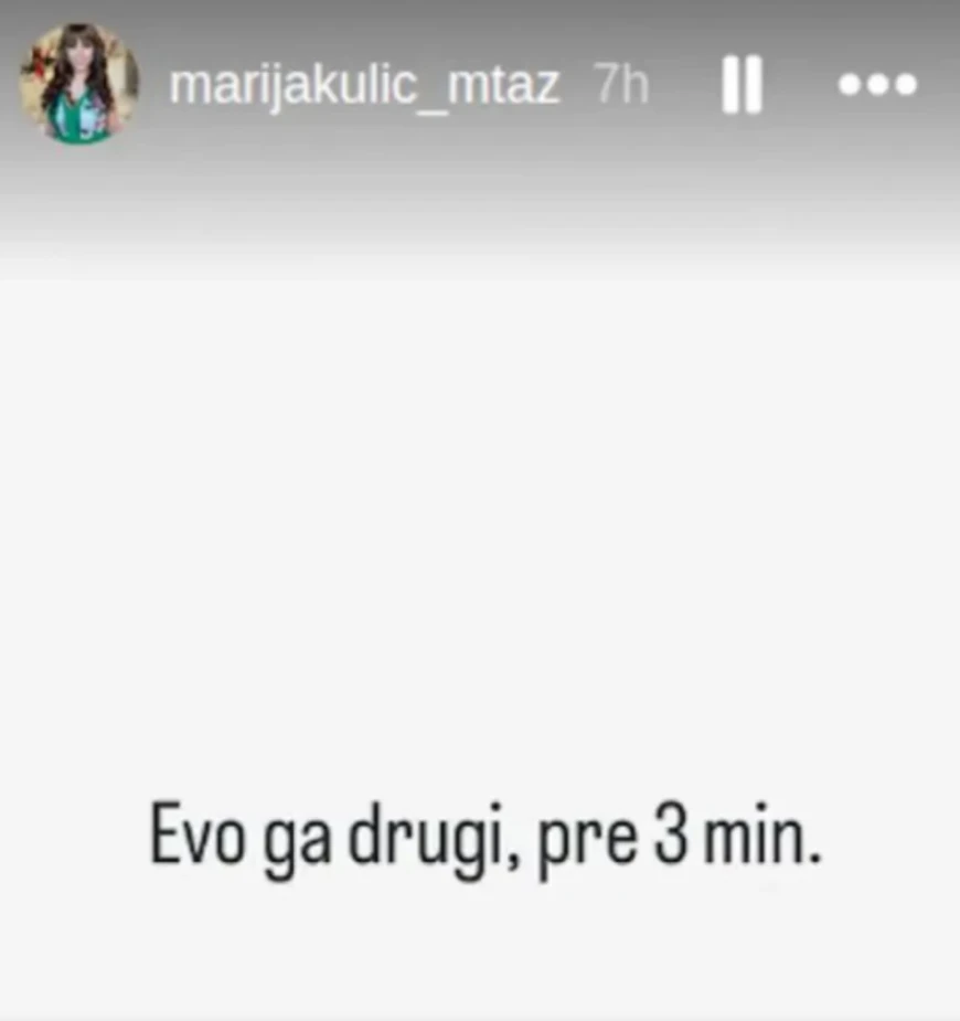 Marija Kulić, objava na Instagramu