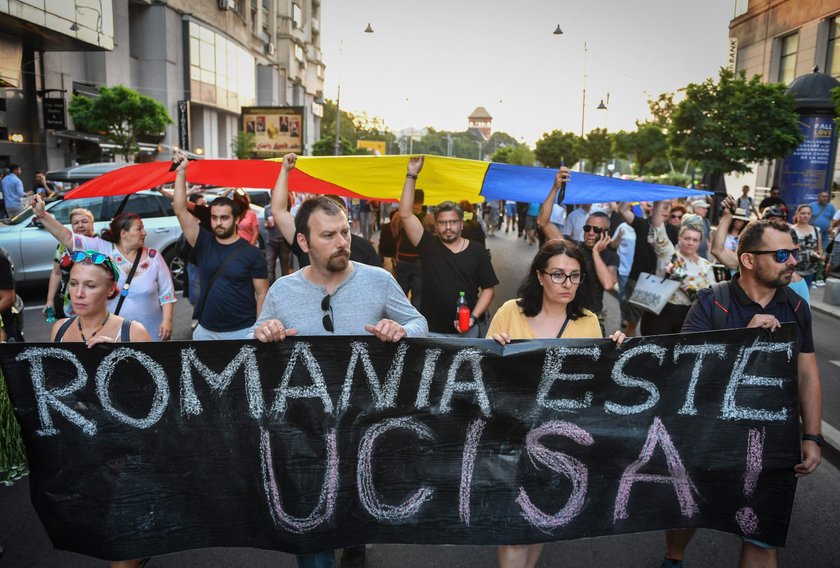 ROMANIA-CRIME-PROTEST