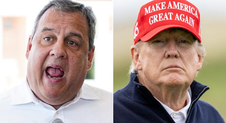 Christie knocked Trump on Wednesday, saying he is afraid of his political opponents.Elijah Nouvelage/Getty Images and Robert Perry/Getty Images