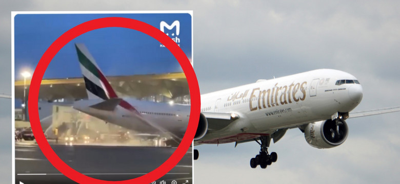 Samolot linii Emirates zapalił się na lotnisku w Sankt Petersburgu [NAGRANIE]