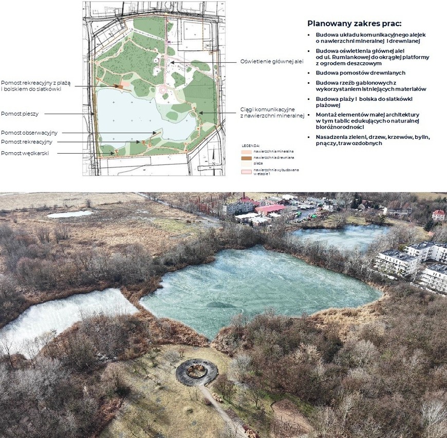 Park na Żernikach - plan zagospodarowania terenu
