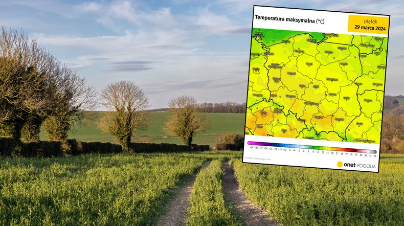 Piątek przyniesie stopniowe ocieplenie i coraz więcej słońca (mapa: meteologix.com)