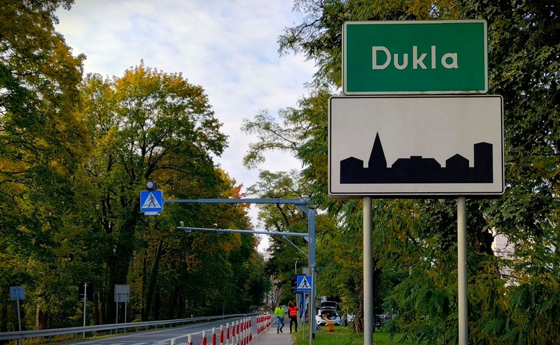 Odcinkowy pomiar prędkości w miejscowości Dukla