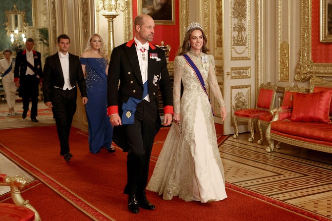 Princ i princeza od Velsa na banketu povodom državne posete predsednika SAD Velikoj Britaniji