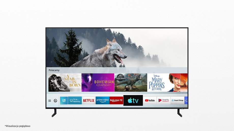 Nowa aplikacja Apple TV jest w pełni zintegrowana z platformą Samsung Smart TV