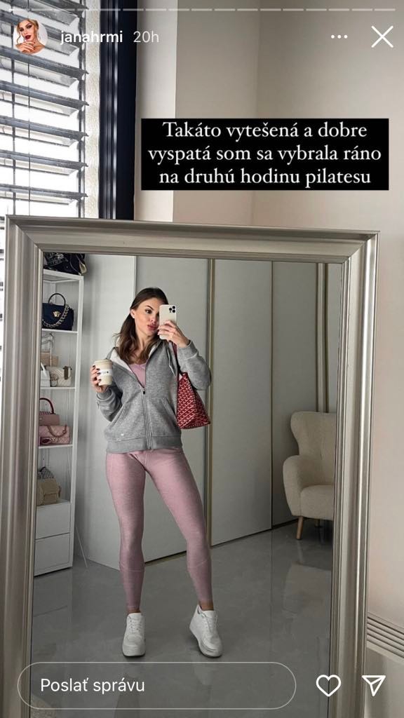 Na cvičenie sa nedostala.