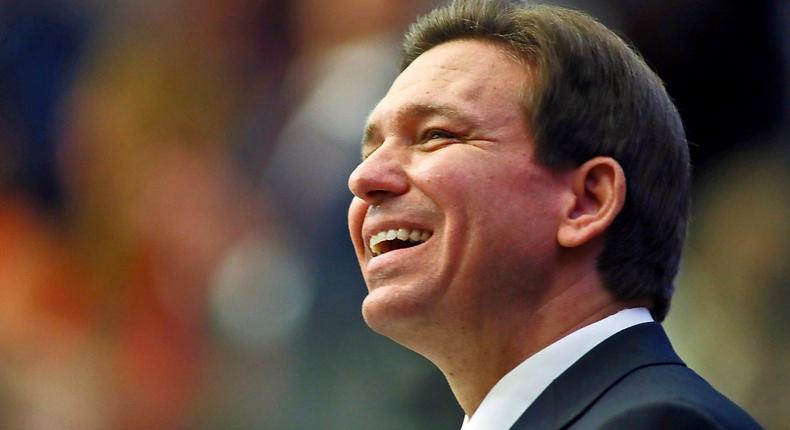 Florida Gov. Ron DeSantis smiles as he ends his State of the State address during a joint session of the Senate and House of Representatives Tuesday, March 7, 2023, at the Capitol in Tallahassee, Florida.Phil Sears, File/AP Photo