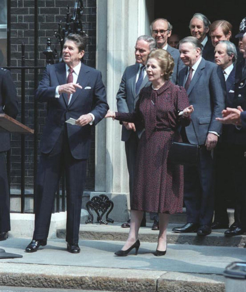 Ronald Reagan i Margaret Thatcher (na zdjęciu z 1982 r.)