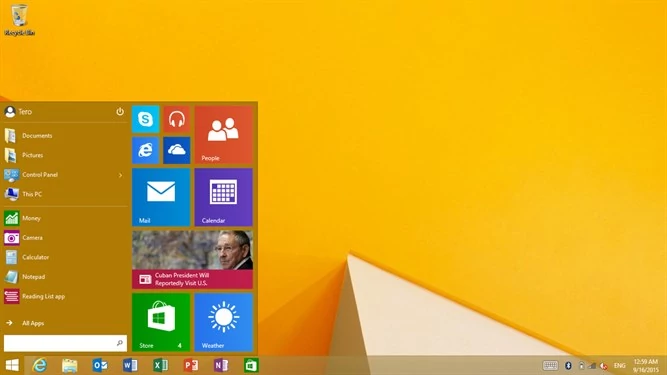Windows RT 8.1 Update 3 wnosi nowe menu Start