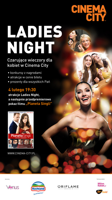 "Planeta Singli" przedpremierowo podczas Ladies Night w Cinema City