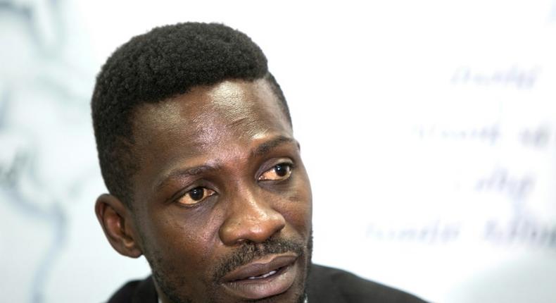 Arrested: Ugandan pop star Bobi Wine, who has vowed to challenge the 2021 elections