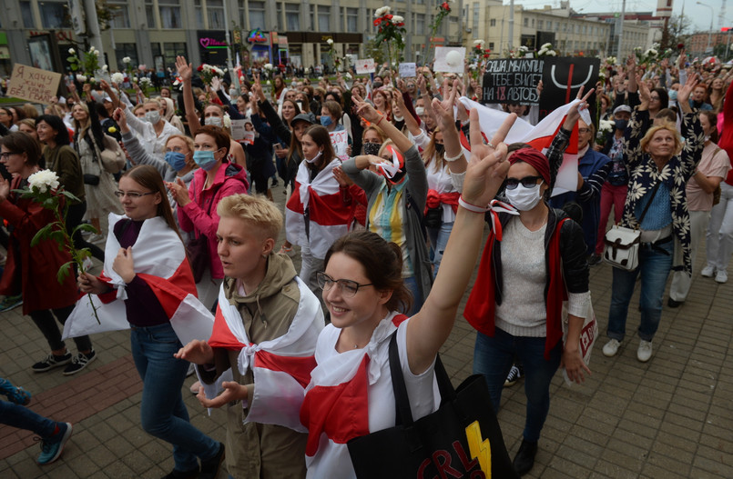 Białoruś: W sobotę zatrzymano 29 osób, Marsz Kobiet liczył 4 tys. osób