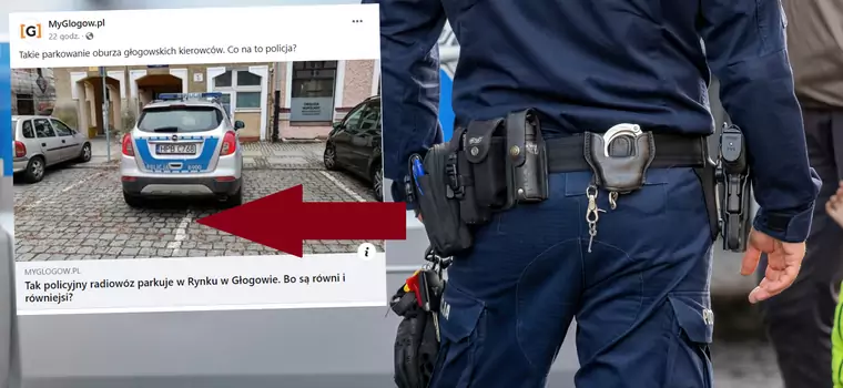 Zobaczyli zaparkowany radiowóz. Sprawa szybko trafiła na policję